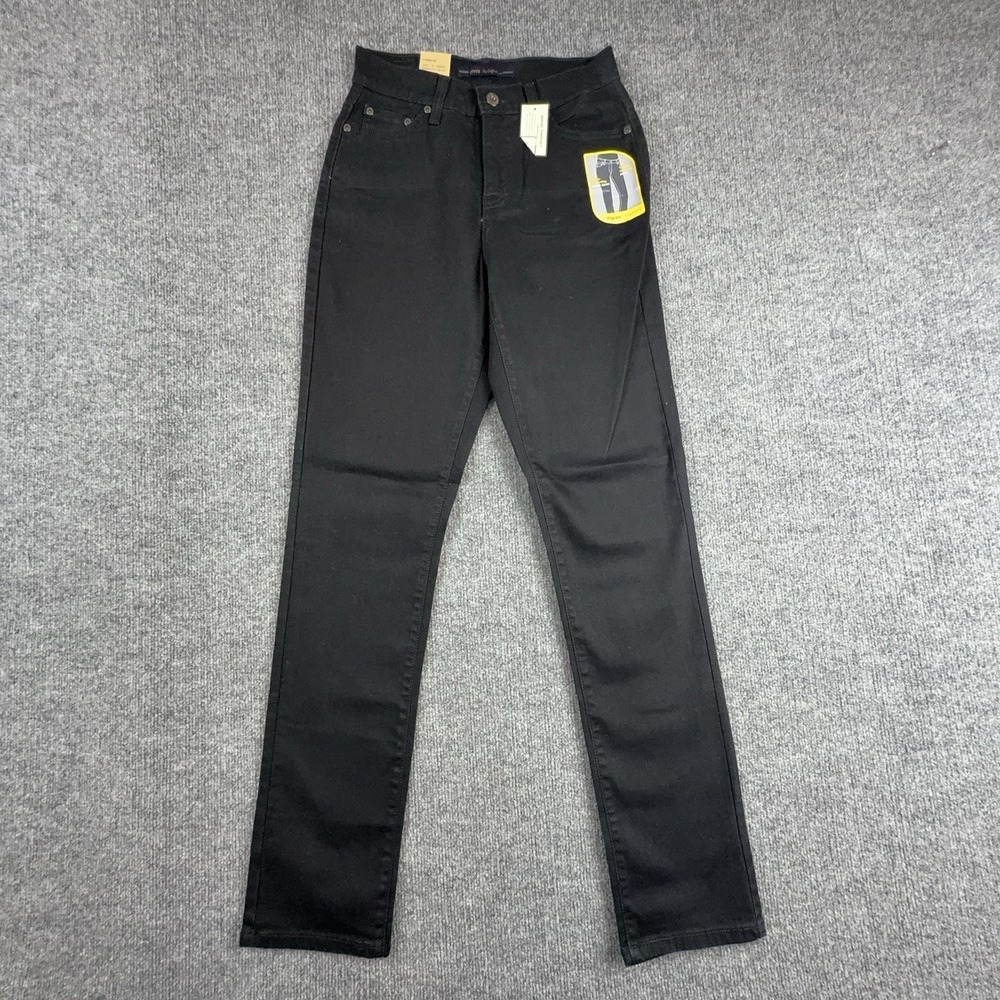 Levi's Perfectly Slimming 512 Jeans Womens 6 Black Mid Rise Bootcut Stretch
